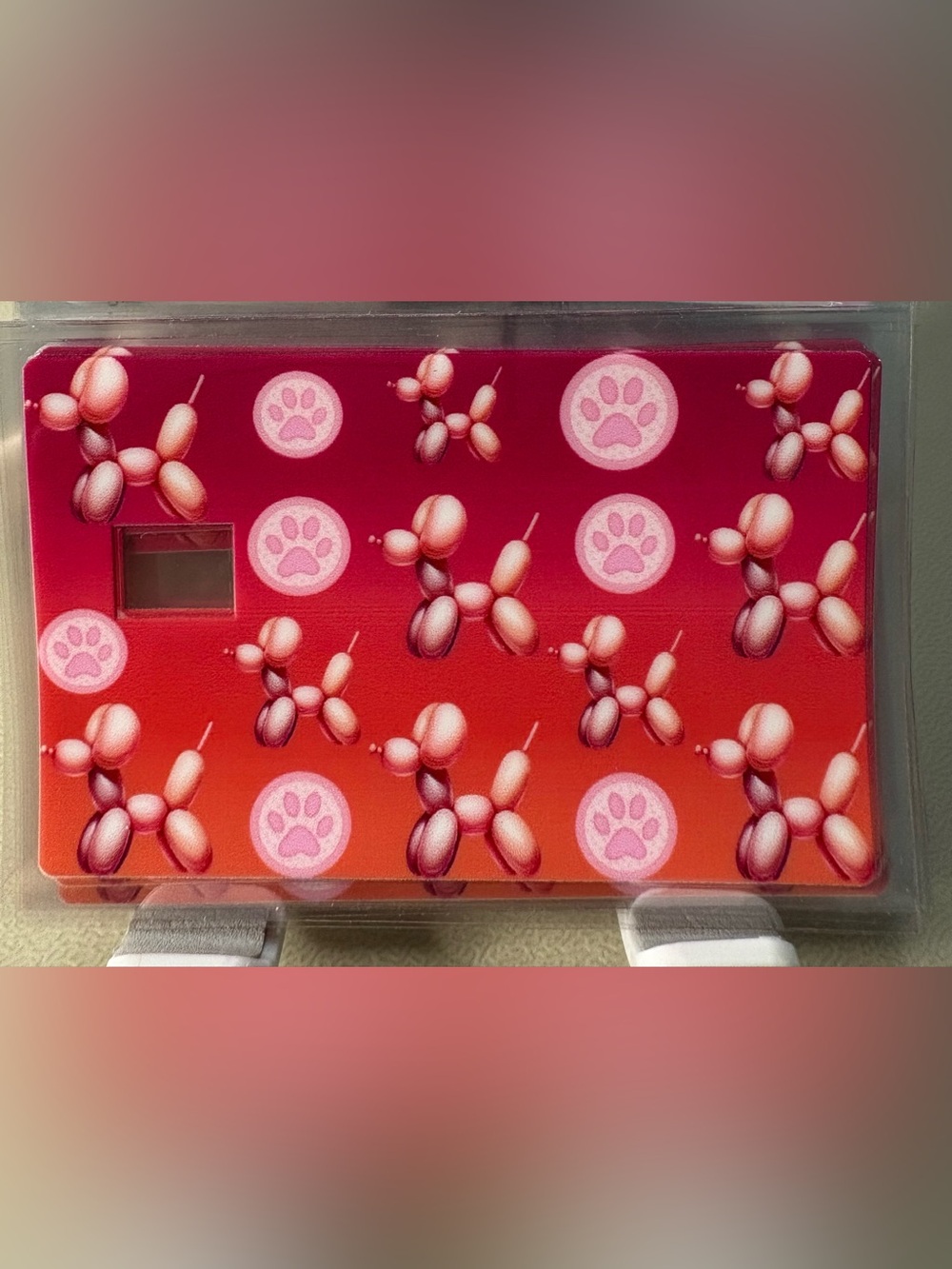 Red Balloon Dog Card Skin